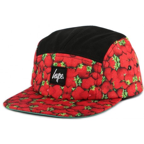 Casquette 5 panel Hype Strawberries Rouge et Noire ANCIENNES COLLECTIONS divers