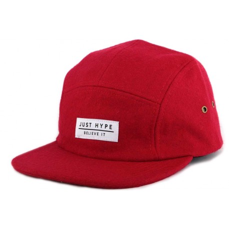 Casquette 5 panel Hype Wool Rouge ANCIENNES COLLECTIONS divers