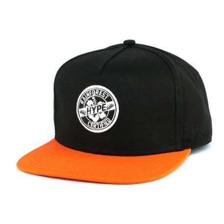 Snapback Hype RAINFOREST Noire et Jaune CASQUETTES HYPE