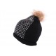 Bonnet Pompon Strass Noir Nyls Création BONNETS Nyls Création