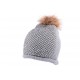 Bonnet Pompon Strass Gris Nyls Création BONNETS Nyls Création