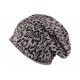 Bonnet Léopard Oversize Noir et Beige JBB Couture ANCIENNES COLLECTIONS divers