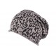 Bonnet Léopard Oversize Noir et Beige JBB Couture ANCIENNES COLLECTIONS divers