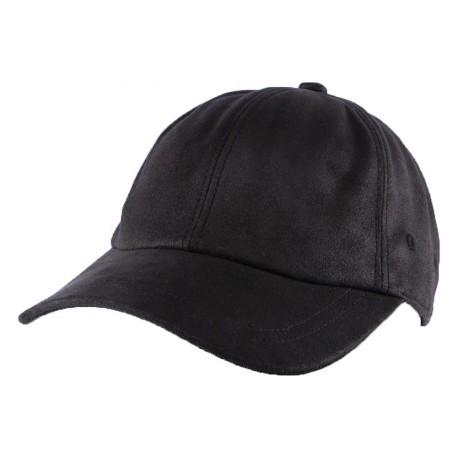 Casquette simili Cuir Noir Beaver Aussie Apparel CASQUETTES Aussie Apparel