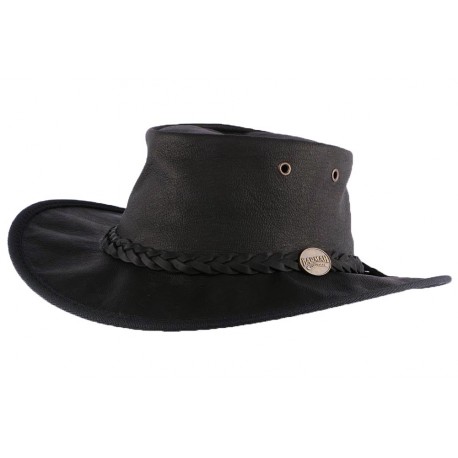 Chapeau Cuir Noir Sundowner Barmah Hats ANCIENNES COLLECTIONS divers