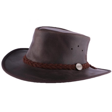 Chapeau Cuir Marron Brady Oil par Barmah Hats ANCIENNES COLLECTIONS divers