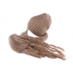 Bonnet et écharpe marron Rita par Nyls Création BONNETS Nyls Création