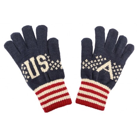 Gants mixte modèle USA Bleu, Blanc et Rouge Gants Hip Hop Honour