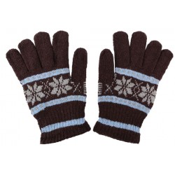 Gants Flocon Marron Bleu et Gris Gants Léon montane