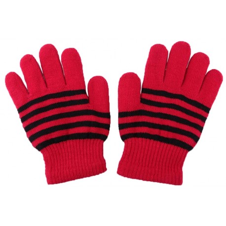 Gants Enfant Rayé Rouge - Achat en ligne - Hatshowroom