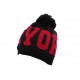 Bonnet Pompon Noir et Rouge New York ANCIENNES COLLECTIONS divers