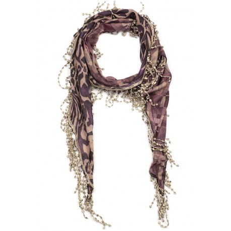 Foulard Violet Triangle Feil Nyls Creation ANCIENNES COLLECTIONS divers