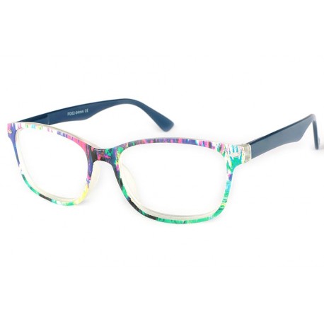 Lunettes Loupes Art Pop Bleu vert et Rose Dioptrie +4 ANCIENNES COLLECTIONS divers