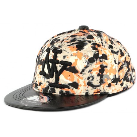 Casquette Enfant NY Orange et Noire de 1 à 4 ans ANCIENNES COLLECTIONS divers