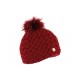 Bonnet pompon Raccoon tricot Croisé Rouge ANCIENNES COLLECTIONS divers