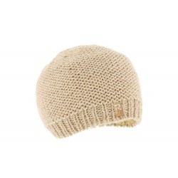 Bonnet enfant Beige en laine tricoté Main R Mountain ANCIENNES COLLECTIONS divers