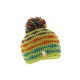 Bonnet Pompon Enfant Vert Orange et Bleu R Mountain ANCIENNES COLLECTIONS divers