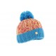 Bonnet pompon Maille Ice Bleu par Rmountain ANCIENNES COLLECTIONS divers