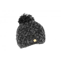 Bonnet Pompon Grosse Maille Noir par Rmountain ANCIENNES COLLECTIONS divers