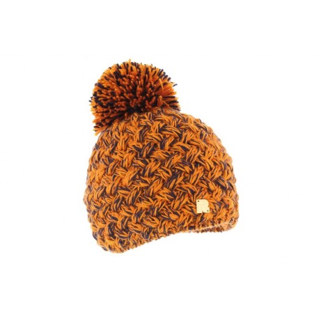 Bonnet Pompon Grosse Maille Orange par Rmountain ANCIENNES COLLECTIONS divers