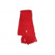 Echarpe Rouge Laine Tricot losanges et franges ANCIENNES COLLECTIONS divers