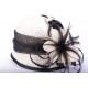 Chapeau cérémonie Delfy en sisal Ecru et Noir ANCIENNES COLLECTIONS divers