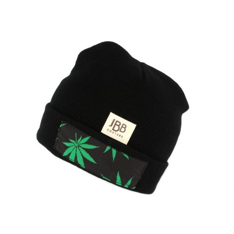 Bonnet Noir Feuille Verte JBB Couture ANCIENNES COLLECTIONS divers