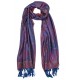 Pashmina Violet et Bleu Bombay Léon Montane Echarpe Léon montane