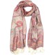 Pashmina Rose et Gris Bombay Léon Montane Echarpe Léon montane