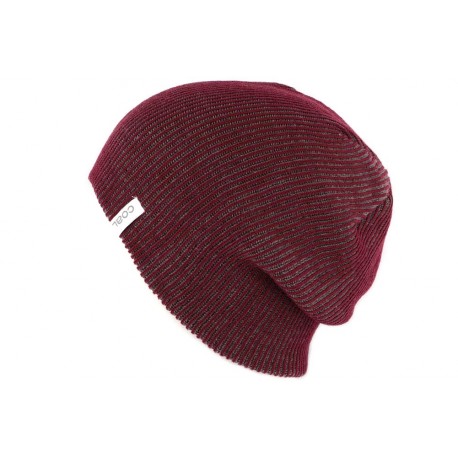 Bonnet Long Coal Headwear The Binary Bordeaux BONNETS COAL