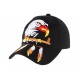 Casquette Biker Noire Tête d'Aigle USA et Plumes CASQUETTES divers