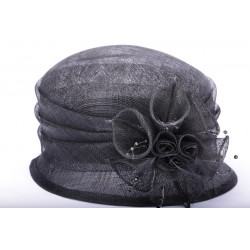 Chapeau cérémonie Lyvo en sisal noir ANCIENNES COLLECTIONS divers