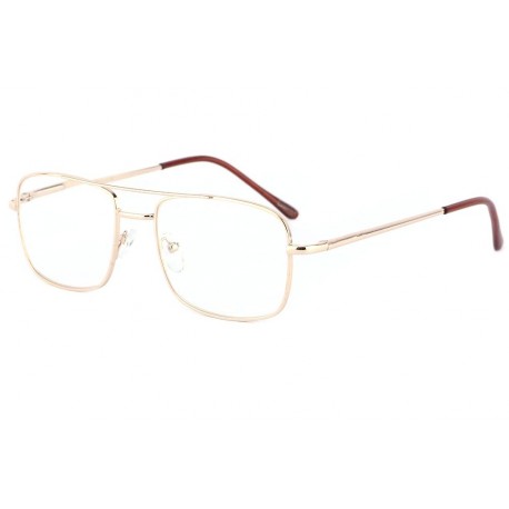 Lunette Loupe Homme Métal Doré Hugh +1,5 Dioptrie Lunettes Loupes Loupea