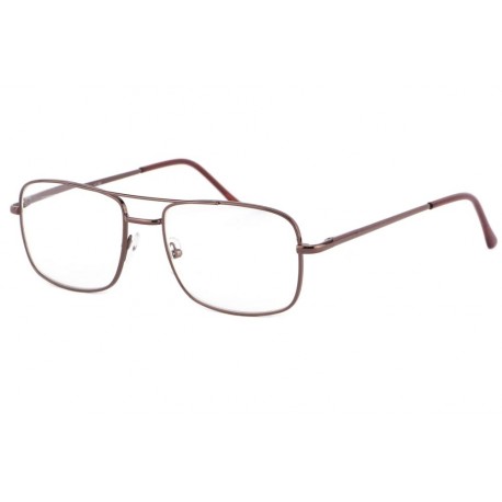 Lunette de Lecture Homme Classique Marron Hugh +2,5 Dioptries Lunettes Loupes Loupea