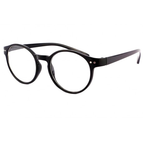 Lunettes Loupes Rondes Classiques Noires Lako +3 Dioptries Lunettes Loupes Loupea