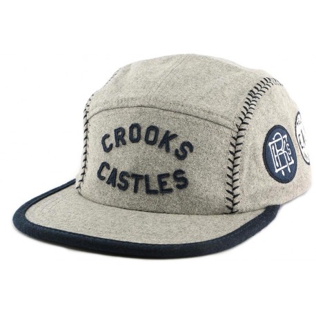 Casquette 5 Panel Crooks and Castles Players Club Grey ANCIENNES COLLECTIONS divers