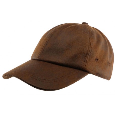 Casquette simili Cuir Camel Beaver Aussie Apparel CASQUETTES Aussie Apparel