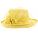 Chapeau Mariage vert anis sisal Luce Chapeau cérémonie Léon montane