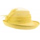 Chapeau Mariage vert anis sisal Luce Chapeau cérémonie Léon montane