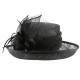 Chapeau Mariage Noir en sisal Luce ANCIENNES COLLECTIONS divers