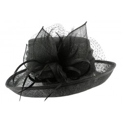 Chapeau Mariage Noir en sisal Luce ANCIENNES COLLECTIONS divers