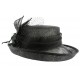 Chapeau Mariage Noir en sisal Luce ANCIENNES COLLECTIONS divers