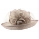 Chapeau Mariage Gris en Sisal Luce ANCIENNES COLLECTIONS divers