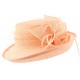 Chapeau Mariage Rose Saumon en sisal Luce ANCIENNES COLLECTIONS divers