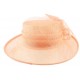 Chapeau Mariage Rose Saumon en sisal Luce ANCIENNES COLLECTIONS divers