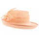 Chapeau Mariage Rose Saumon en sisal Luce ANCIENNES COLLECTIONS divers