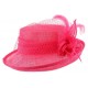 Chapeau Mariage Rose Fuchsia en sisal Luce ANCIENNES COLLECTIONS divers