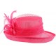 Chapeau Mariage Rose Fuchsia en sisal Luce ANCIENNES COLLECTIONS divers