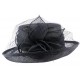 Chapeau Mariage Bleu Marine en sisal Luce ANCIENNES COLLECTIONS divers