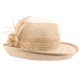 Chapeau Mariage Marron Clair Luce en paille sisal ANCIENNES COLLECTIONS divers